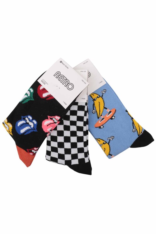 Simisso Patterned 3 Pack Socks Set | Set 4 - Thumbnail