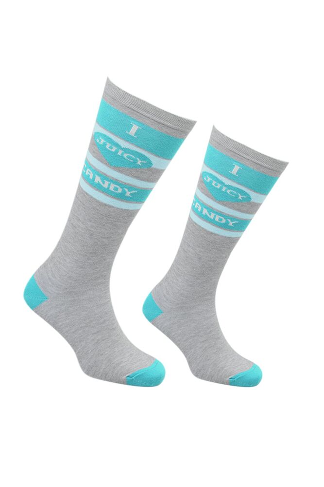 Printed Woman Low-Knee Socks 983 | Turquois