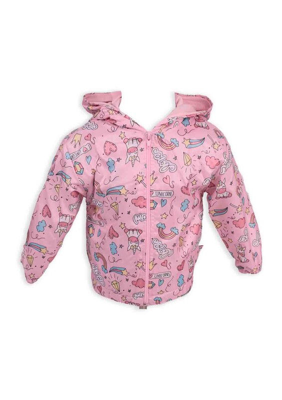 Hippıl Baby - Hippıl Baby Unicorn Printed Raincoat | Pink