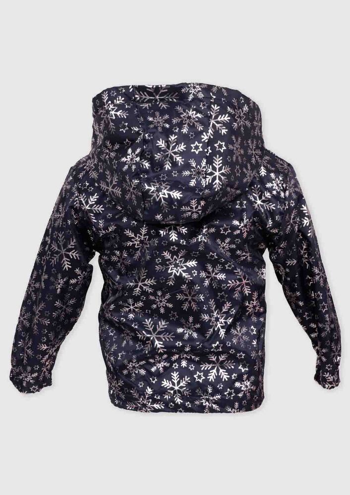 Hippil Baby Snowflake Printed Raincoat | Black