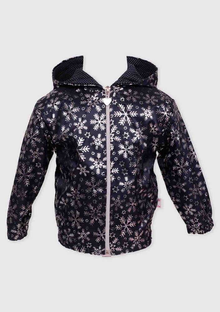 Hippil Baby Snowflake Printed Raincoat | Black