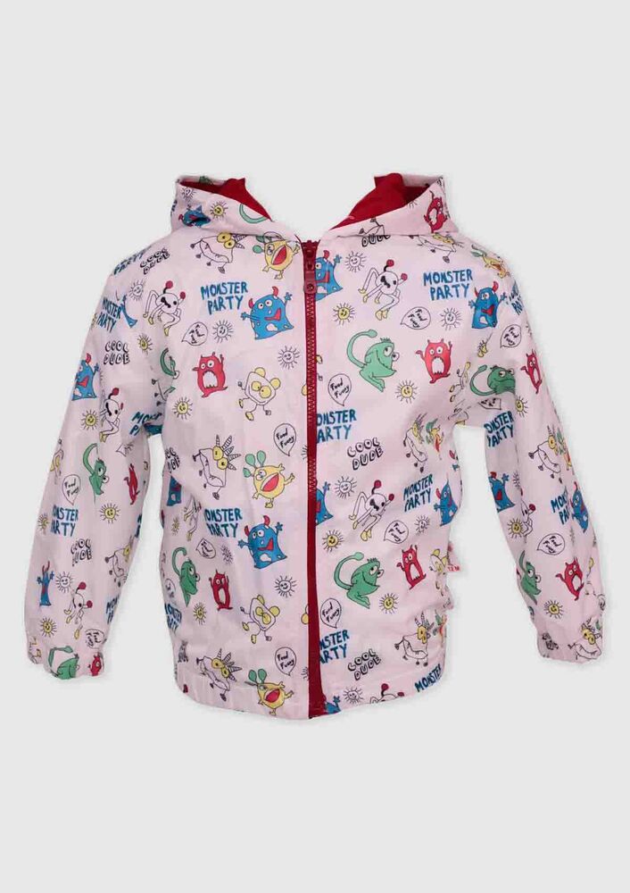 Hippil Baby Square Printed Raincoat | Red