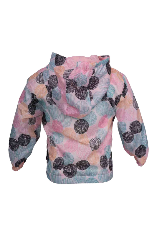 Hippıl Baby Circle Printed Raincoat | Pink - Thumbnail