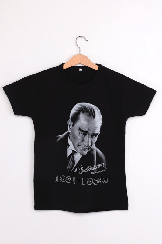 SİMİSSO - Atatürk Baskılı Tshirt | Siyah
