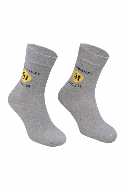 RETRO - Sayı Baskılı Çorap | Gri