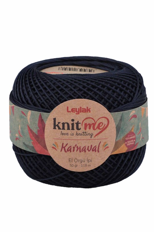 LEYLAK - Lace Crochet Yarn Knit me Karnaval 50 gr.|Navy blue 00046