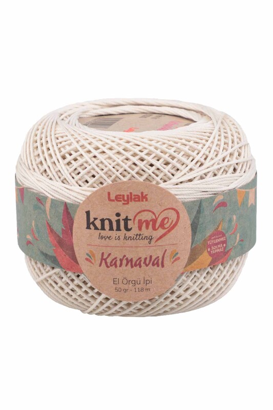 LEYLAK - Lace Crochet Yarn Knit me Karnaval 50 gr.|Ecru 02280