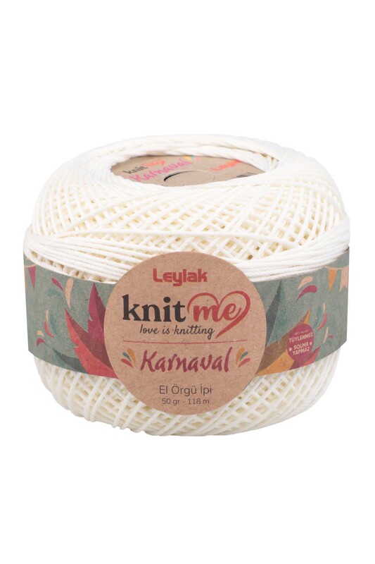 LEYLAK - Lace Crochet Yarn Knit me Karnaval 50 gr.|Ecru 04644