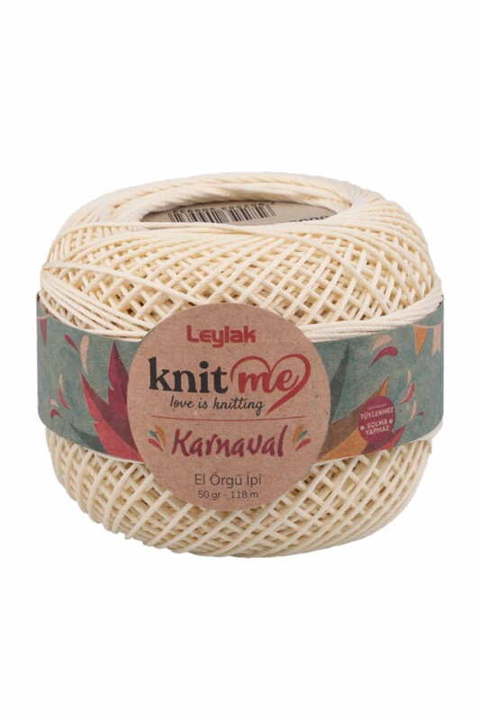 LEYLAK - Lace Crochet Yarn Knit me Karnaval 50 gr.|Ecru 00002