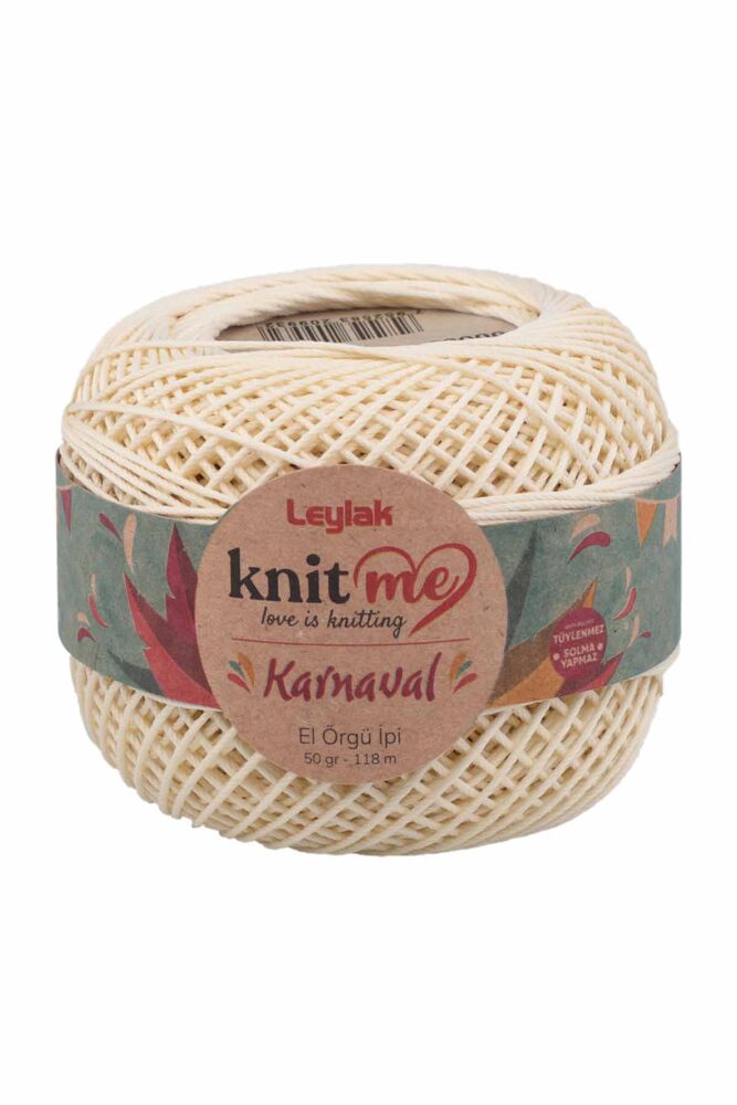 Lace Crochet Yarn Knit me Karnaval 50 gr.|Ecru 00002
