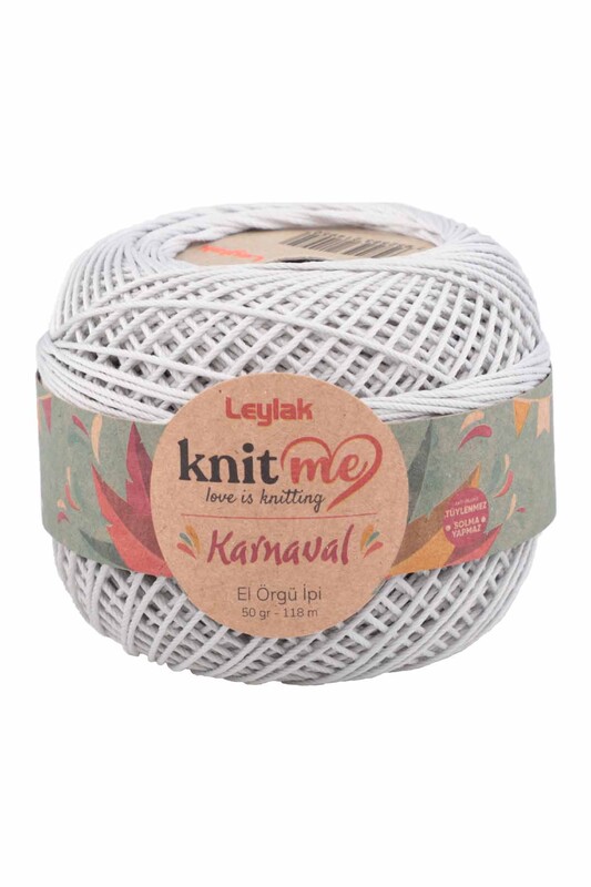 LEYLAK - Lace Crochet Yarn Knit me Karnaval 50 gr.|Light Gray 02251