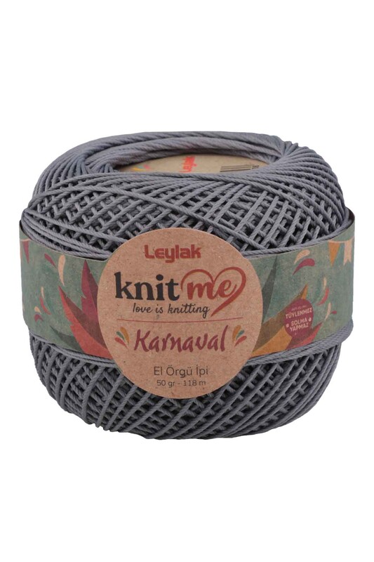 LEYLAK - Lace Crochet Yarn Knit me Karnaval 50 gr.|Dark Gray 08097