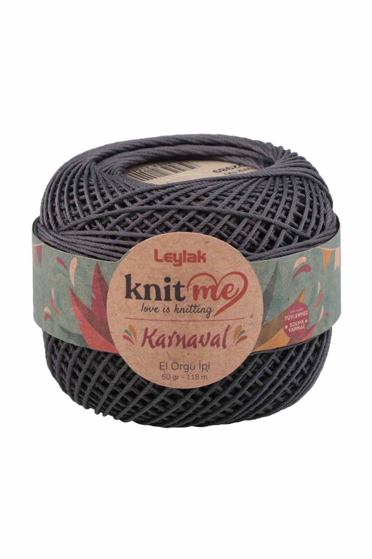 LEYLAK - Lace Crochet Yarn Knit me Karnaval 50 gr.|Anthracite 02989