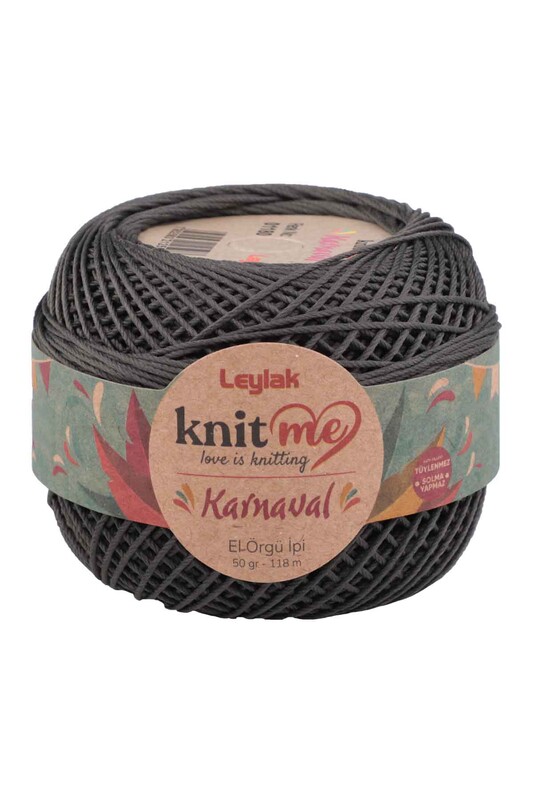 LEYLAK - Lace Crochet Yarn Knit me Karnaval 50 gr.|Anthracite 01180
