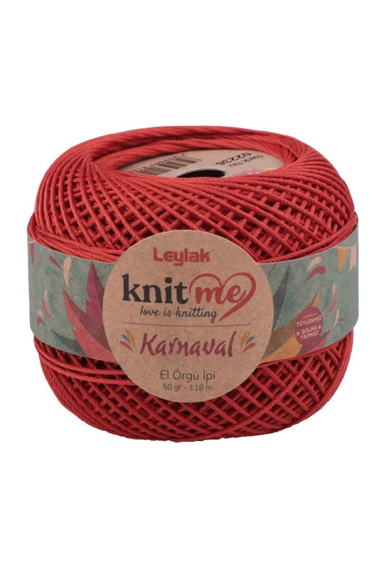 LEYLAK - Lace Crochet Yarn Knit me Karnaval 50 gr.|Brick red 02236