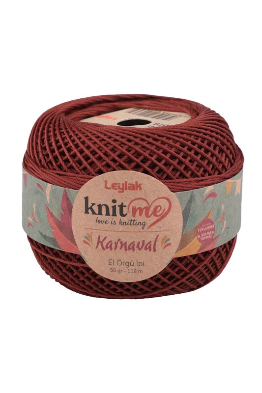 LEYLAK - Lace Crochet Yarn Knit me Karnaval 50 gr.|Brown 00079