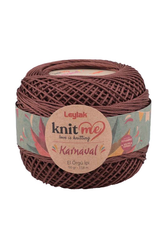 LEYLAK - Lace Crochet Yarn Knit me Karnaval 50 gr.|Dark Brown 00080