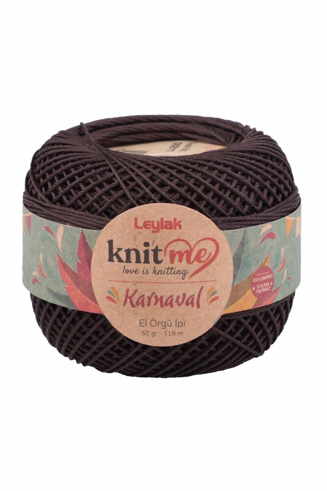 Lace Crochet Yarn Knit me Karnaval 50 gr.|Dark Brown 00811