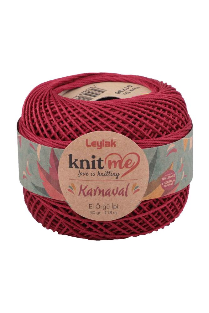 Lace Crochet Yarn Knit me Karnaval 50 gr.|Light burgundy 01738