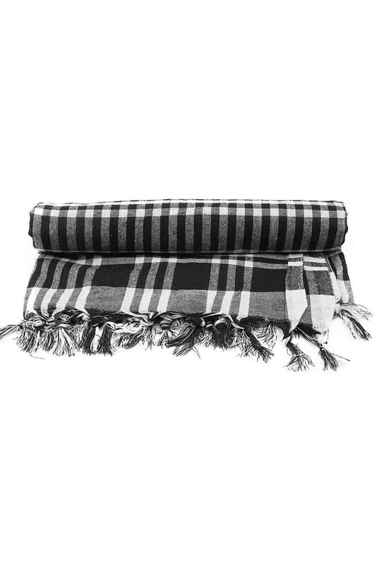 SEVİNÇ - Plaid Table Cloth | Black