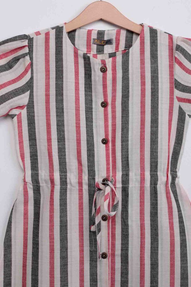 Girl Sleeveless Linen Dress 21488 | Gray
