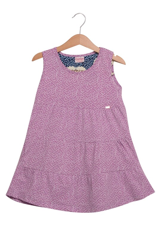 COMIX - Patterned Girl Dress 123 | Lilac