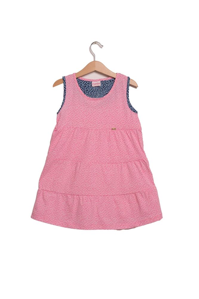 Patterned Girl Dress 123 | Pink