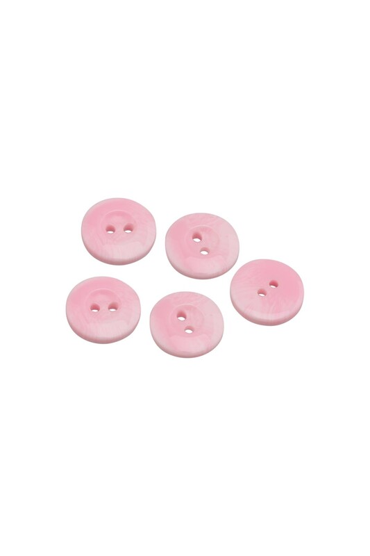 SİMİSSO - Desenli Düğme 5 Adet Model 4 | Pembe