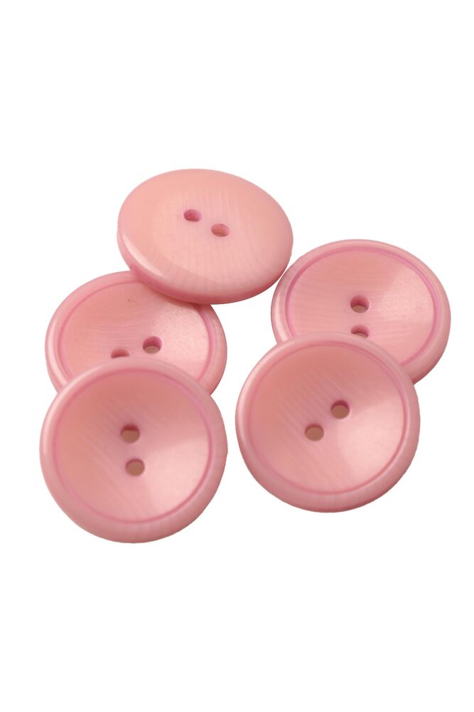 Plastik Düğme 2,5 cm 5 Adet | Pembe