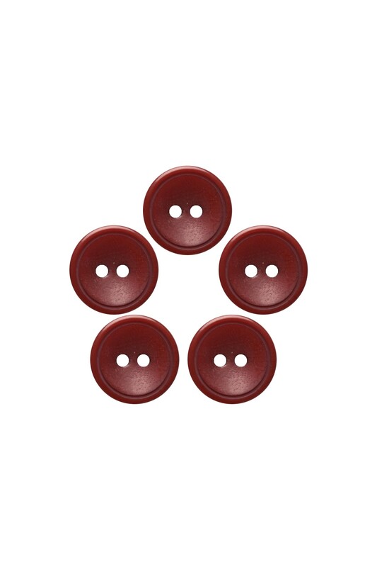 SİMİSSO - Plastik Düğme 1,5 cm 5 Adet | Kahverengi