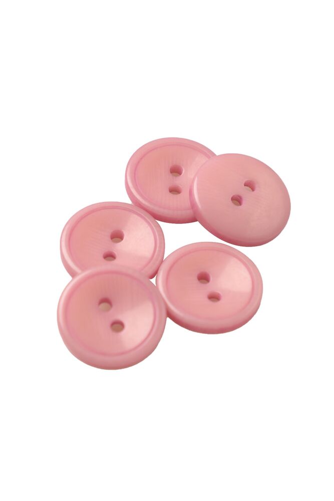 Plastik Düğme 1,5 cm 5 Adet | Pembe