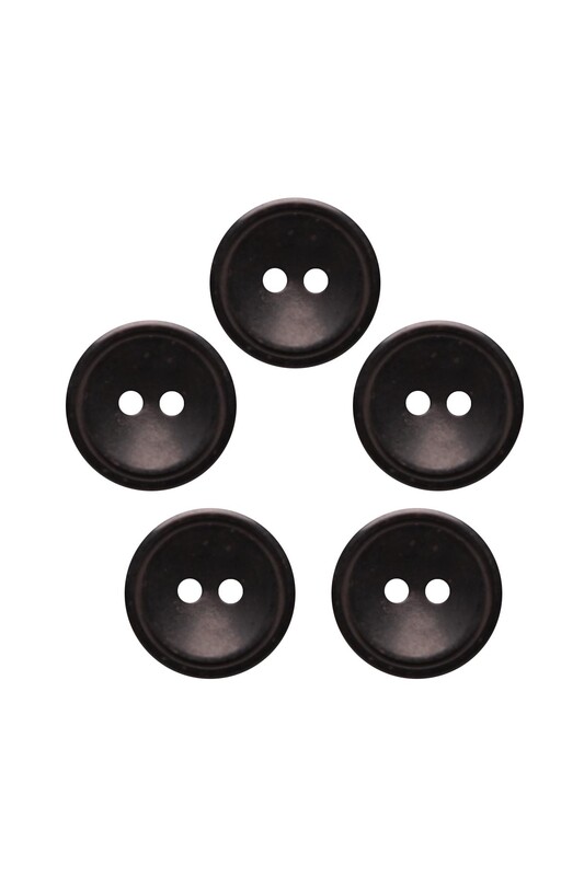 SİMİSSO - Plastik Düğme 1,5 cm 5 Adet | Siyah