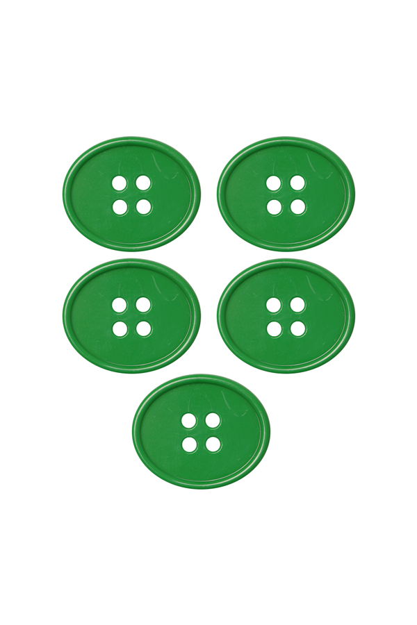 Geometrik Şekilli Düğme Model 1 5 adet | Yeşil