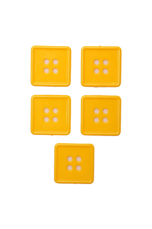 SİMİSSO - Geometrik Şekilli Düğme Model 3 5 adet | Sarı