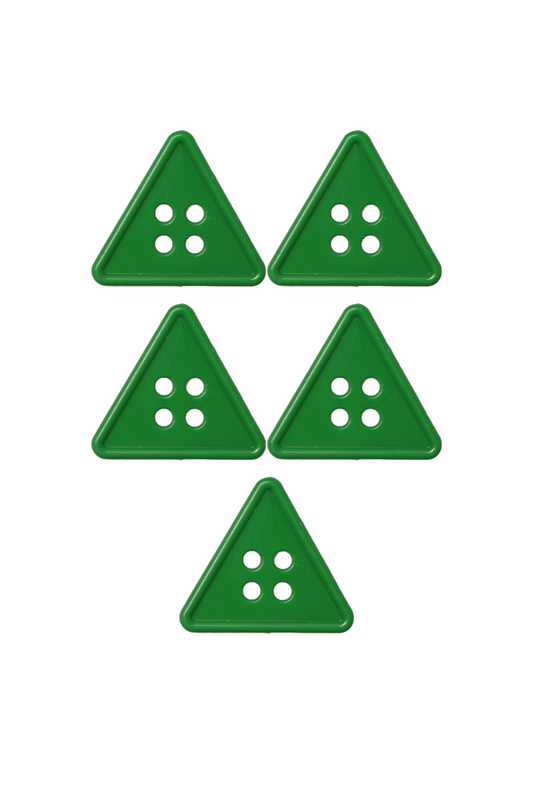 SİMİSSO - Geometrik Şekilli Düğme Model 5 5 adet | Yeşil