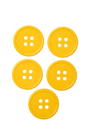 Geometrik Şekilli Düğme Model 10 5 adet | Sarı