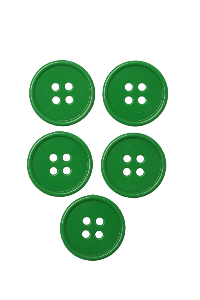Geometrik Şekilli Düğme Model 10 5 adet | Yeşil