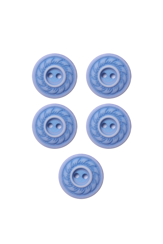 SİMİSSO - Desenli Düğme 5 Adet Model 8 | Mavi
