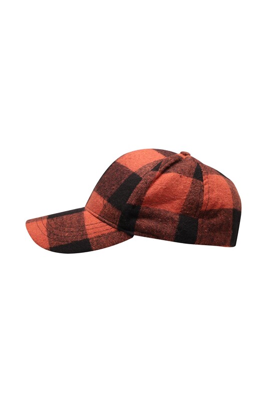 Kareli Erkek Şapka 2379 | Kiremit - Thumbnail