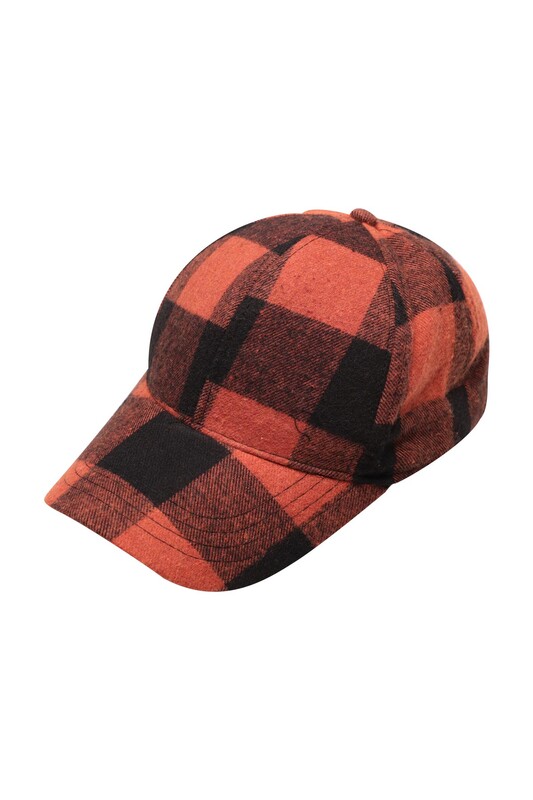POYRAZ - Kareli Erkek Şapka 2379 | Kiremit