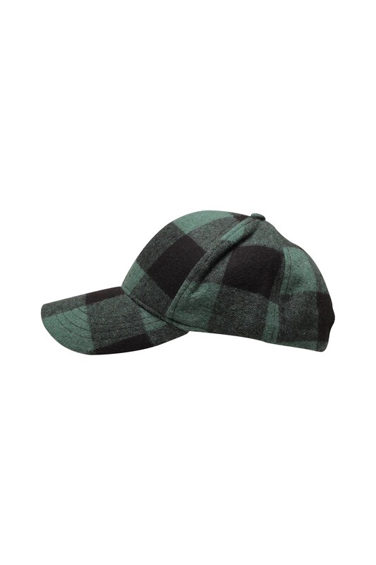 Kareli Erkek Şapka 2379 | Yeşil - Thumbnail