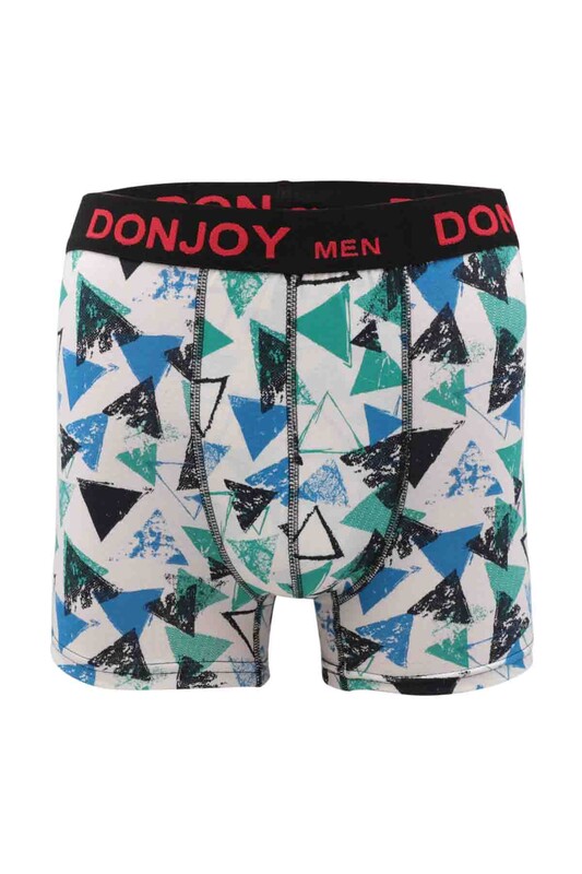 DONJOY - Donjoy Geometrik Desenli Boxer Dj-104 | Beyaz