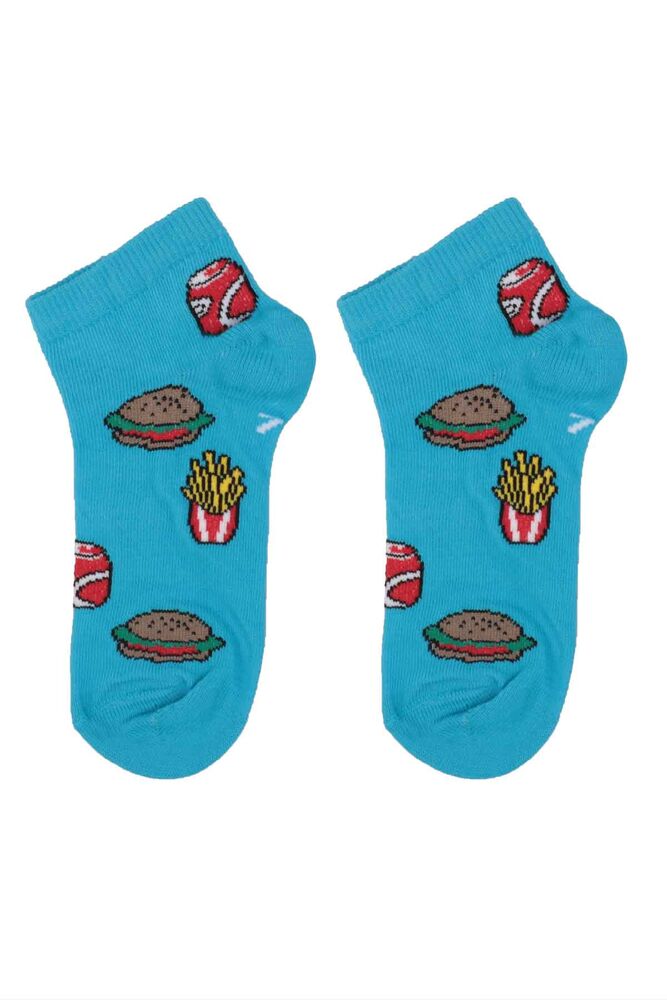 Dündar Hamburger Desenli Erkek Çocuk Çorap 124 | Mavi