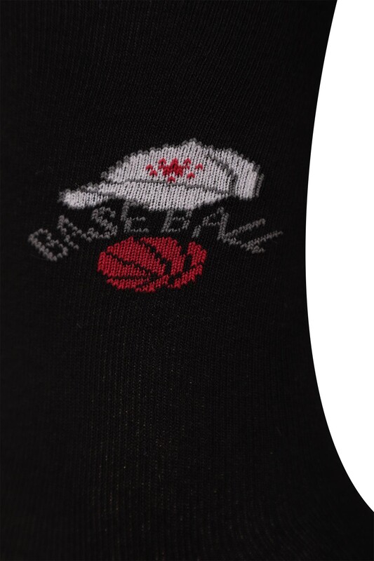 Basketball Baskılı Erkek Çocuk Çorap | Siyah - Thumbnail