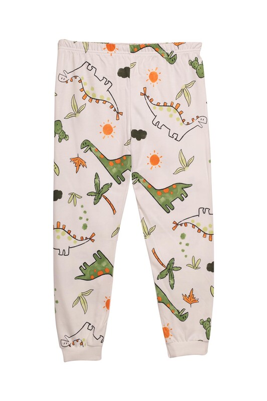 Erkek Çocuk Pijama Takımı 2222 | Beyaz - Thumbnail