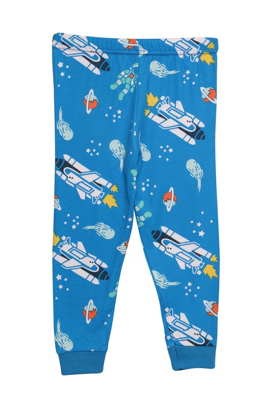Erkek Çocuk Pijama Takımı 3008 | Mavi - Thumbnail