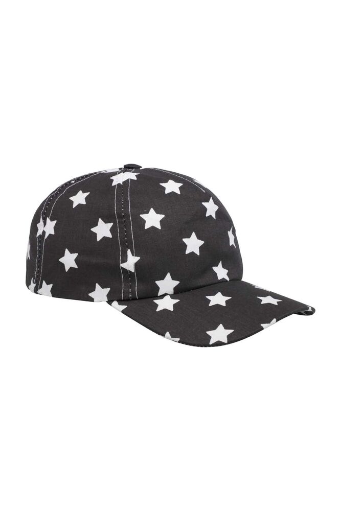 Yıldız Desenli Erkek Çocuk Şapka | Siyah