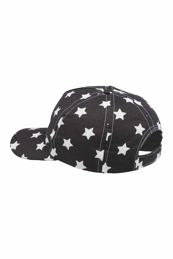 Yıldız Desenli Erkek Çocuk Şapka | Siyah