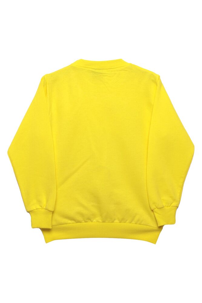 Yazı Baskılı Erkek Çocuk Sweatshirt 0025 | Sarı