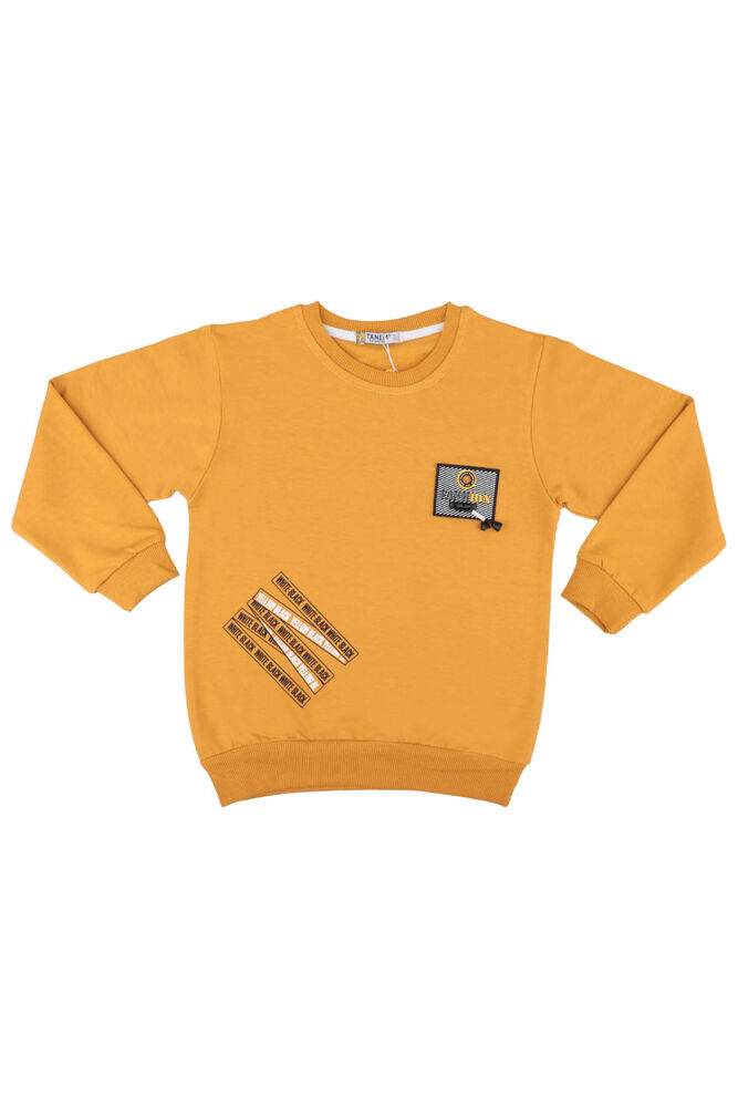 Fashion Armalı Erkek Çocuk Sweatshirt | Hardal